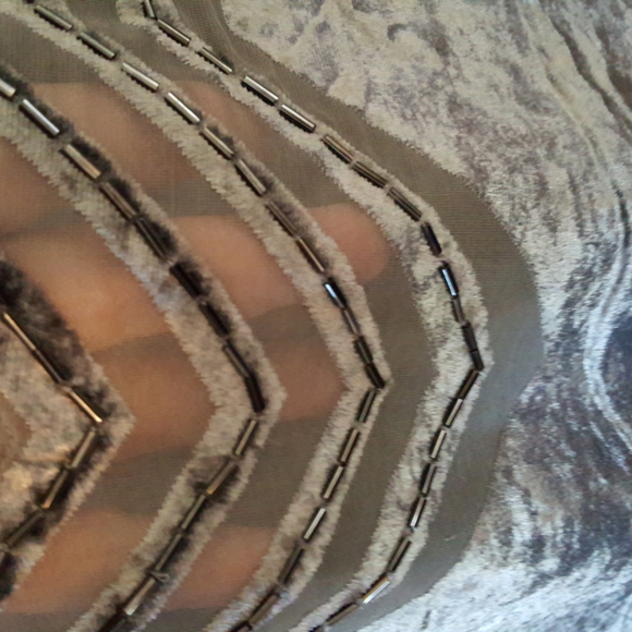 FREE w/ Purchase of $50 or more. Soft Surroundings Gray Velvet Top - Picture 4 of 6